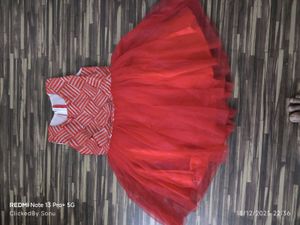 Red &amp; White Party Dress 2-3 years Baby girl