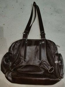 Vintage Brown Leather Shoulder Bag