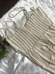 Striped Button-Down Jumpsuit