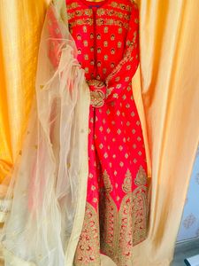 Gajri With Golden Color Gaune Dress