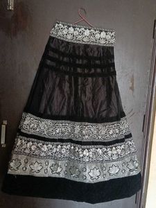 Elegant Black &amp; Silver Lehenga
