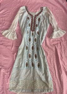 Daily/Festive Wear Kurta With Flared Sleeves