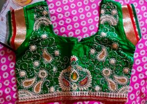 Red and Green Sari