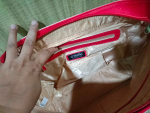 Imported Color Block Satchel Bag