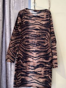 Boohoo Tiger Print Dress