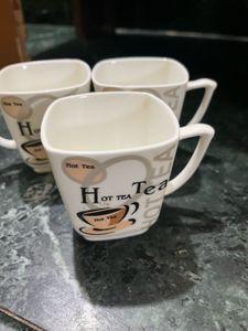 3 Hot Tea Mugs