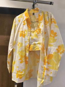 Yellow Tank Top With Overshirt