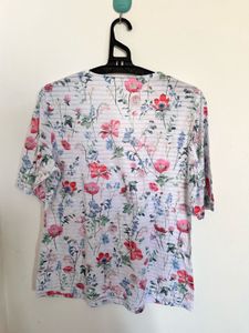 Floral Print White Tshirt