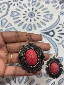 Boho Chic Coral Earrings