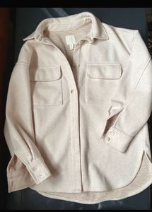 H&amp;M Beige Shirt Jacket