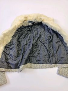 Stylish Girl's Fur Collar Jacket Size 12 -14