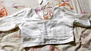 White Cotton Stylus Blouse