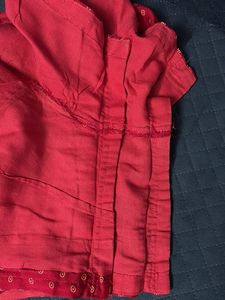 Beautiful pink saree with blouse