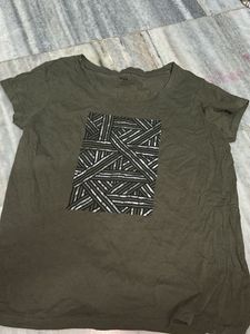 Olive Green Graphic Tee