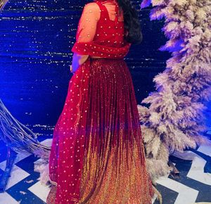 Sequins Embellished Lehenga With Handwork choli