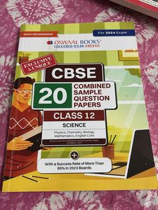 CBSE Class 12 Science Sample Papers - 2024 Exam
