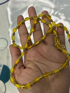 Yellow Beaded Necklace