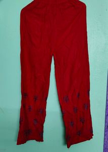 Red Embroidery 🪡 Palazzo