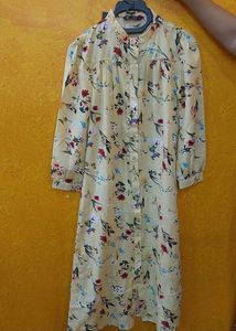 Floral Print Button-Down Kurti