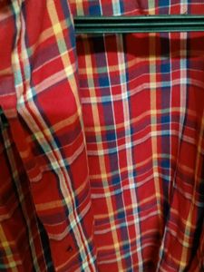 Stylish Allen Solly Red &amp; Blue Checked Shirt