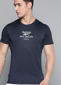Reebok Men Navy Blue Prime Brand Logo Print Sustai