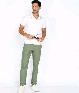Light Green Pant For Men Straight Fit