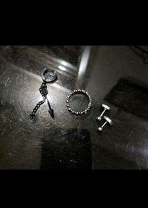 Combo of Three, Stud, Ring, And A Hanging Earring