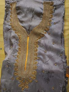 Embroidered Grey Salwar Kameez