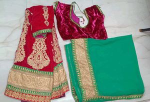 Halfsaree With Blouse And Voni