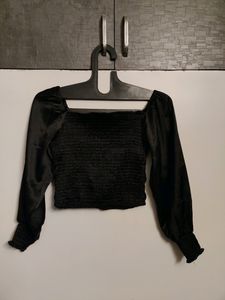Black Party Wear Crop top For Girls/ Women