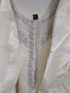 Off-white Colour Dress With Dupatta