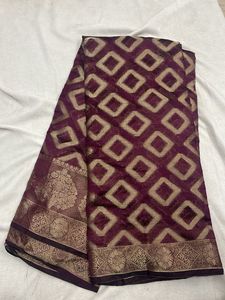 Elegant Purple Banarasi Saree