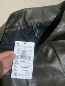 Stylish Faux Leather Wide Leg Pants