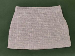 Zara Pastel Purple Lavender Tweed Mini Skirt