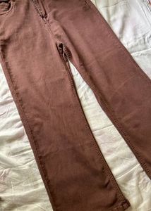 Brown Wide Leg Jeans
