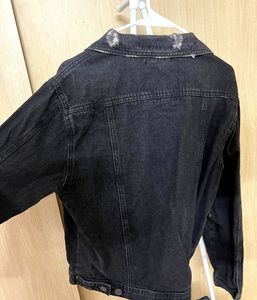 Black Distressed Denim Jacket
