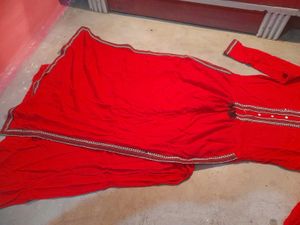 Red Side Cut Kurti