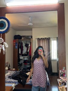 lilac short kurti