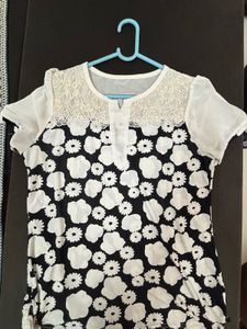 Floral Print Lace Top