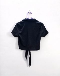 Black Crop Shirt