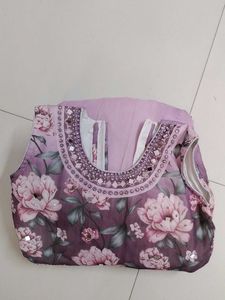 Floral Purple kids frock...