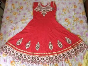 Beautiful Gown With Churidar Pant