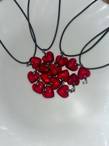 Red Glass Heart With Chord