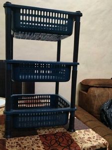 Blue Plastic Storage Baskets