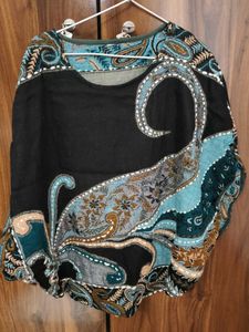 Boho Paisley  Poncho Top