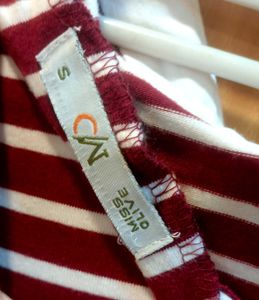 Sassy Red And White Stripped Crop Top