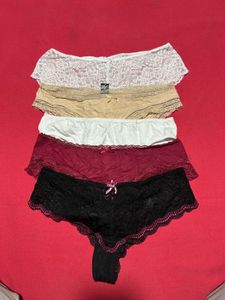 Lace Panty Bundle - 5 Pairs size 28/30