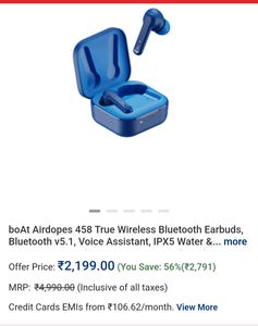 Boat Airdopes 458 Sealed Pack