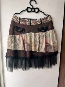 Boho Tiered Mini Skirt