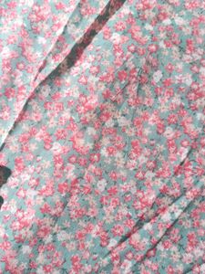 Vintage-Style Floral Midi Dress with Lace Neck